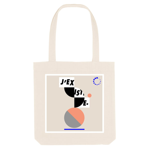 Tote bag - J'existe. - apricot
